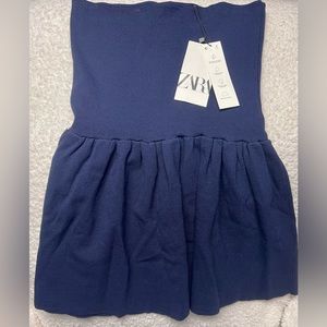 Zara Cocktail dress Navy Blue NWT SIZE L